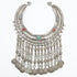 F856 Breast plate Afghan silver and set glass stones. 17 x 21 cms - The Nomads Tent